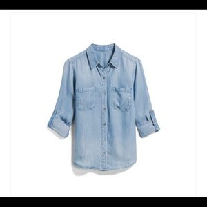 Basic Denim Button Up Size M